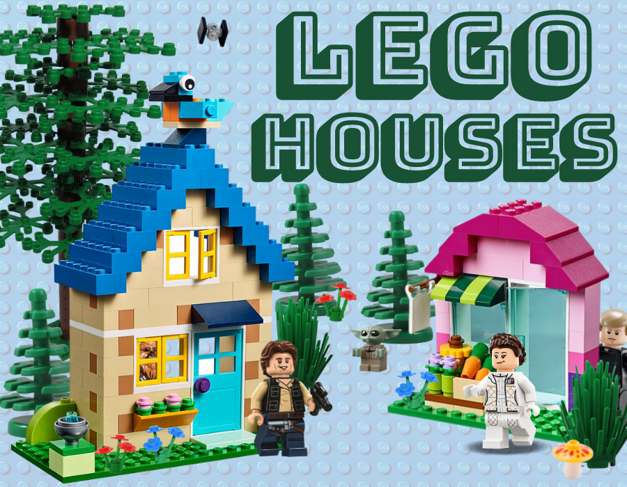 image reads "LEGO Houses" and shows two LEGO houses