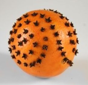 an orange studded with cloves