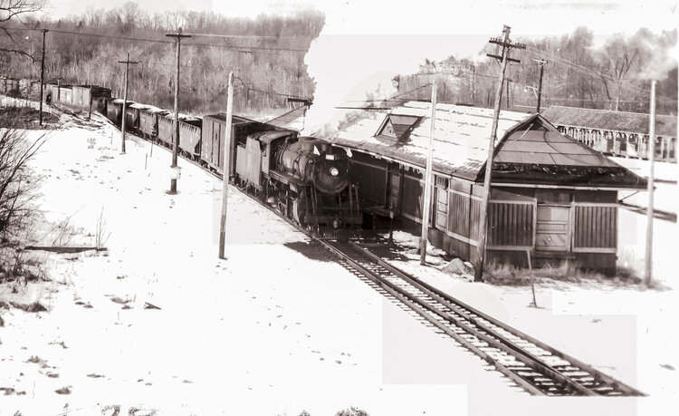 historic B&W DCR Quabbin photo of railroad station