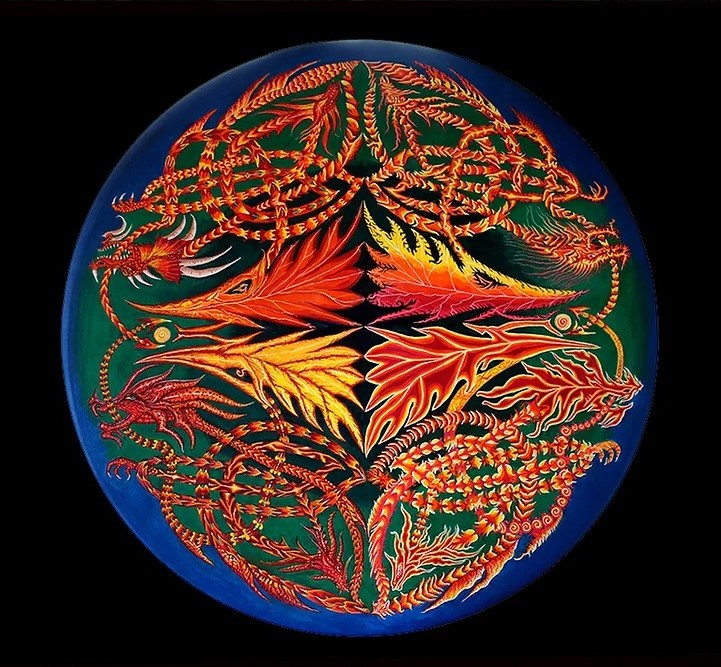 Fire Mandala painting by Lahri Bond
