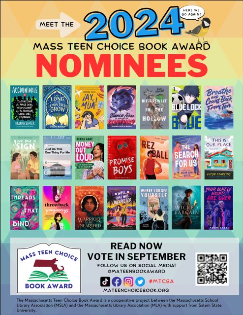 Mass Teen Choice Book Award nominees