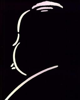 Alfred Hitchcock cartoon profile.