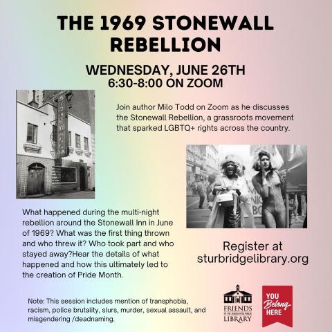 poster with historic photos of the Stonewall Inn