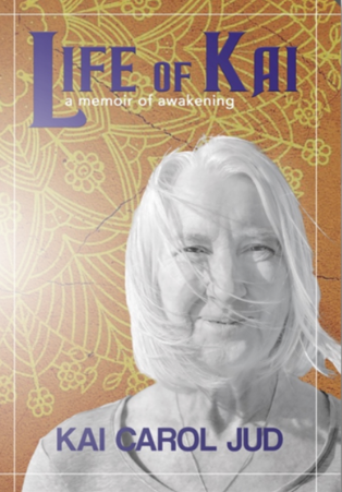 yellow book cover with purple text and a woman's face